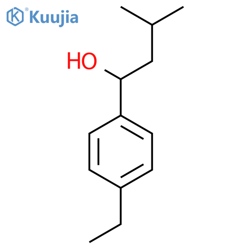 1-(4-Ethylphenyl)-3-methylbutan-1-ol structure