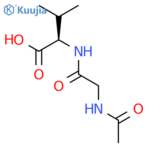 (2R)-2-(2-acetamidoacetamido)-3-methylbutanoic acid structure
