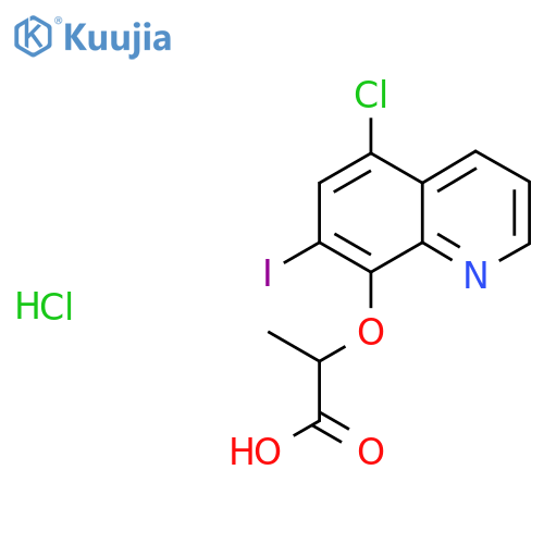 2-[(5-chloro-7-iodoquinolin-8-yl)oxy]propanoic acid hydrochloride structure