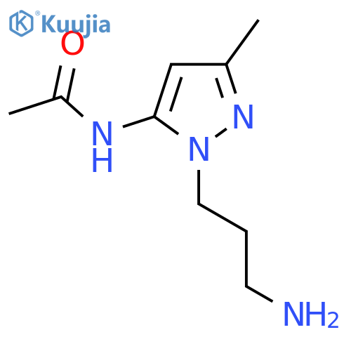 N-1-(3-aminopropyl)-3-methyl-1H-pyrazol-5-ylacetamide structure