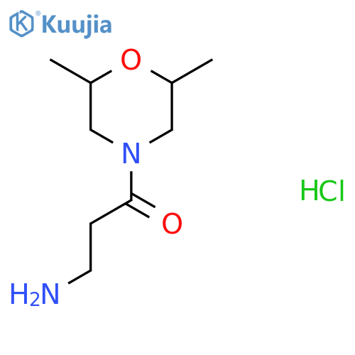 3-Amino-1-(2,6-dimethylmorpholin-4-yl)propan-1-one hydrochloride structure