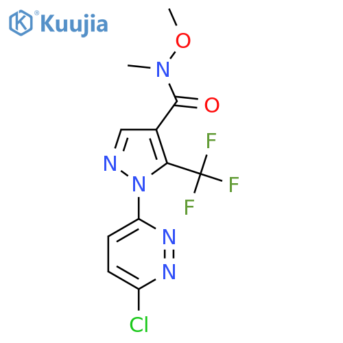 1-(6-chloropyridazin-3-yl)-N-methoxy-N-methyl-5-(trifluoromethyl)-1H-pyrazole-4-carboxamide structure
