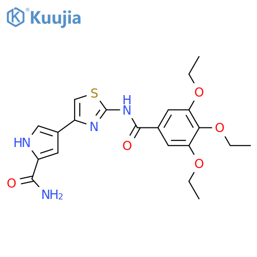 4-[2-(3,4,5-triethoxybenzamido)-1,3-thiazol-4-yl]-1H-pyrrole-2-carboxamide structure