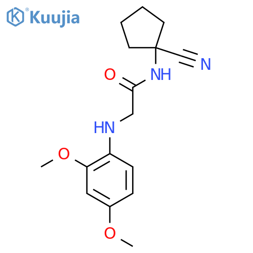 N-(1-cyanocyclopentyl)-2-[(2,4-dimethoxyphenyl)amino]acetamide structure