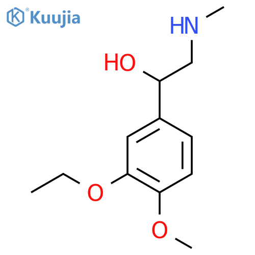 1-(3-ethoxy-4-methoxyphenyl)-2-(methylamino)ethan-1-ol structure