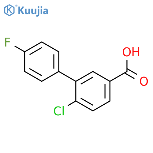 4-Chloro-3-(4-fluorophenyl)benzoic acid structure