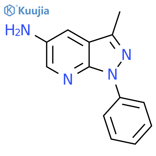 3-methyl-1-phenyl-1H-pyrazolo[3,4-b]pyridin-5-amine structure