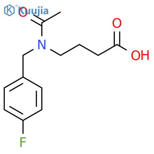 4-{N-(4-fluorophenyl)methylacetamido}butanoic acid structure