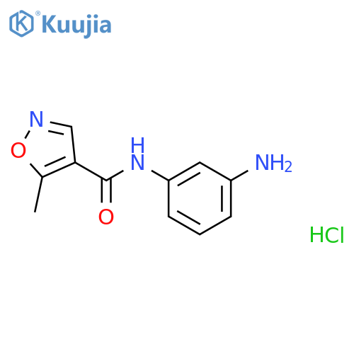 N-(3-aminophenyl)-5-methyl-1,2-oxazole-4-carboxamide hydrochloride structure
