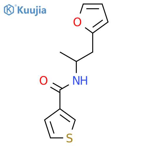 N-1-(furan-2-yl)propan-2-ylthiophene-3-carboxamide structure