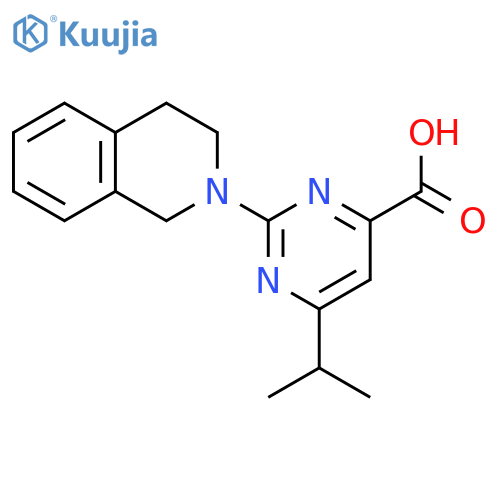 2-(3,4-Dihydroisoquinolin-2(1H)-yl)-6-isopropylpyrimidine-4-carboxylic acid structure