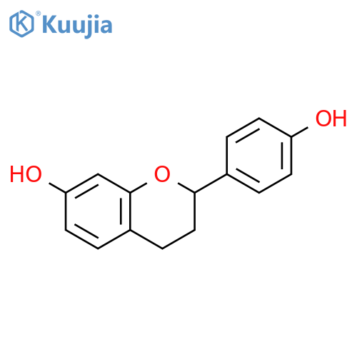 2H-1-Benzopyran-7-ol, 3,4-dihydro-2-(4-hydroxyphenyl)-, (2R)- structure