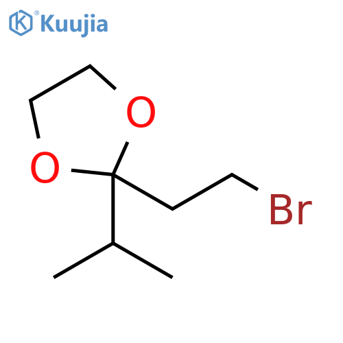 2-(2-bromoethyl)-2-(propan-2-yl)-1,3-dioxolane structure