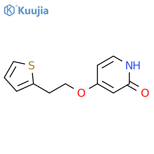 4-(2-(thiophen-2-yl)ethoxy)pyridin-2(1H)-one structure