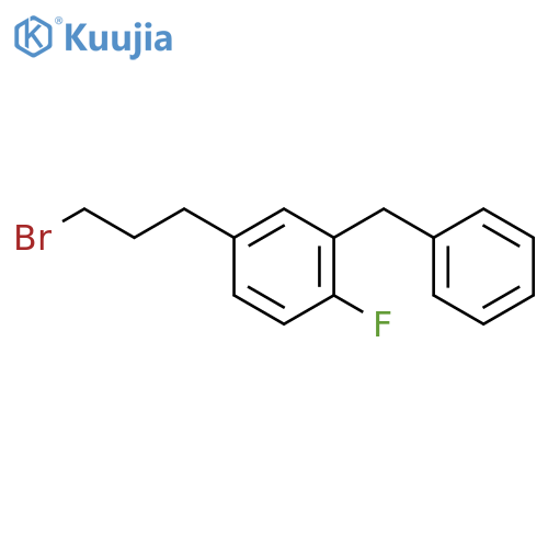 Benzene, 4-(3-bromopropyl)-1-fluoro-2-(phenylmethyl)- structure