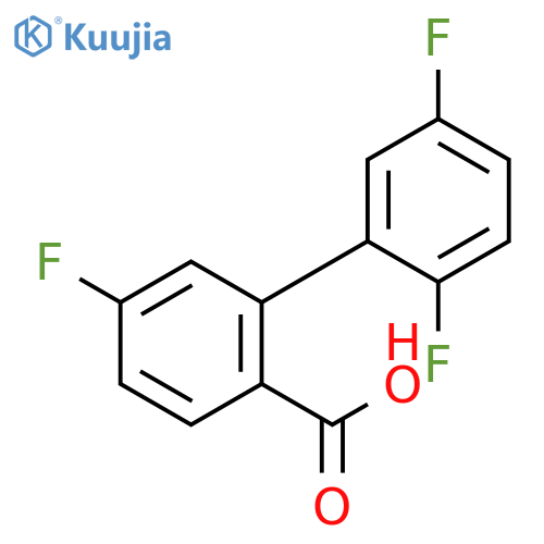 2-(2,5-Difluorophenyl)-4-fluorobenzoic acid structure