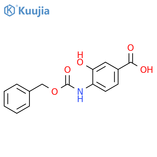 Benzoic acid, 3-hydroxy-4-[[(phenylmethoxy)carbonyl]amino]- structure