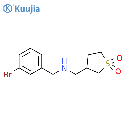 3-({[(3-bromophenyl)methyl]amino}methyl)-1λ?-thiolane-1,1-dione structure