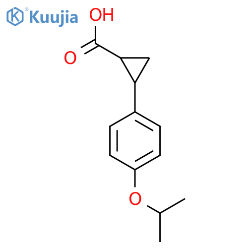 2-4-(propan-2-yloxy)phenylcyclopropane-1-carboxylic acid structure