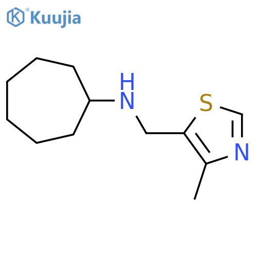 N-(4-methyl-1,3-thiazol-5-yl)methylcycloheptanamine structure