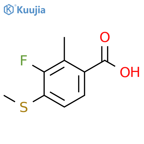 3-Fluoro-2-methyl-4-(methylthio)benzoic acid structure
