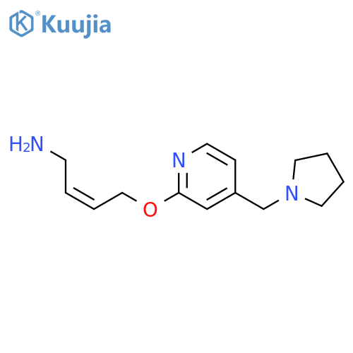 4-((4-(Pyrrolidin-1-ylmethyl)pyridin-2-yl)oxy)but-2-en-1-amine structure