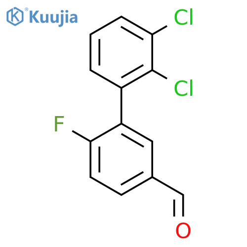 2',3'-Dichloro-6-fluoro-biphenyl-3-carboxaldehyde structure