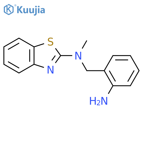N-(2-Aminophenyl)methyl-N-methyl-1,3-benzothiazol-2-amine structure