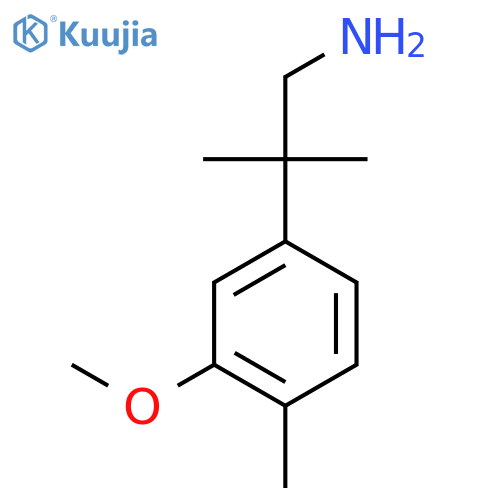 2-(3-methoxy-4-methylphenyl)-2-methylpropan-1-amine structure