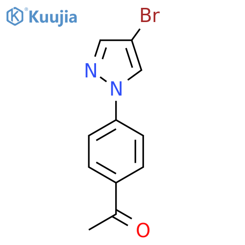 1-4-(4-Bromo-1H-pyrazol-1-yl)phenylethanone structure