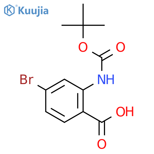 4-Bromo-2-((tert-butoxy)carbonylamino)benzoic Acid structure