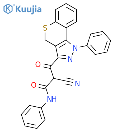 [1]Benzothiopyrano[4,3-c]pyrazole-3-propanamide,a-cyano-1,4-dihydro-b-oxo-N,1-diphenyl- structure