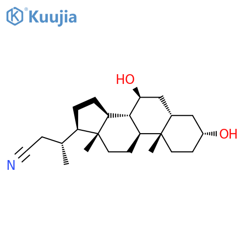 (3a,5b,7b)-3,7-Dihydroxy-24-norcholane-23-nitrile structure