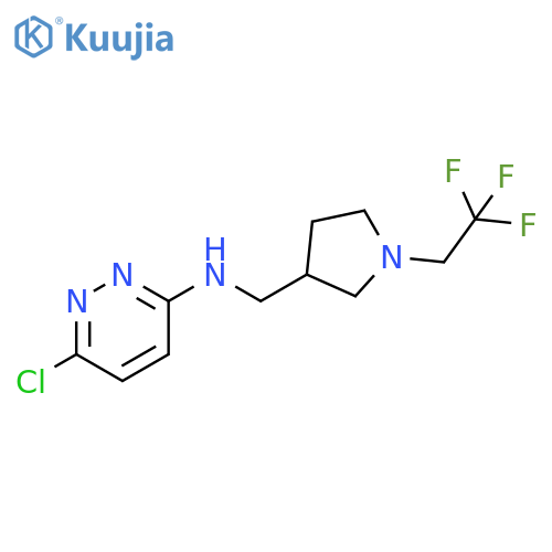 6-chloro-N-{[1-(2,2,2-trifluoroethyl)pyrrolidin-3-yl]methyl}pyridazin-3-amine structure