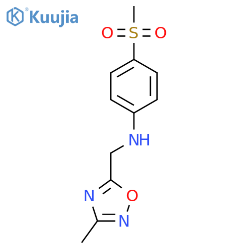 4-methanesulfonyl-N-(3-methyl-1,2,4-oxadiazol-5-yl)methylaniline structure