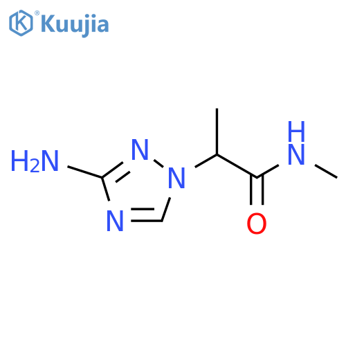 2-(3-amino-1H-1,2,4-triazol-1-yl)-N-methylpropanamide structure