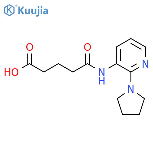 4-{2-(Pyrrolidin-1-yl)pyridin-3-ylcarbamoyl}butanoic Acid structure