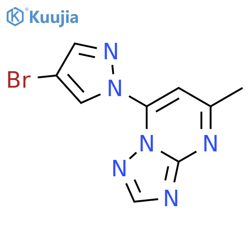 4-Bromo-1-{5-methyl-1,2,4triazolo1,5-apyrimidin-7-yl}-1H-pyrazole structure