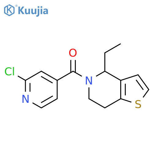 2-chloro-4-{4-ethyl-4H,5H,6H,7H-thieno3,2-cpyridine-5-carbonyl}pyridine structure
