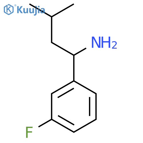 1-(3-Fluorophenyl)-3-methylbutan-1-amine structure