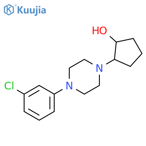 2-4-(3-Chlorophenyl)piperazin-1-ylcyclopentan-1-ol structure