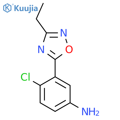 4-Chloro-3-(3-ethyl-1,2,4-oxadiazol-5-yl)aniline structure