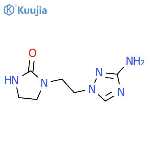 1-2-(3-amino-1H-1,2,4-triazol-1-yl)ethylimidazolidin-2-one structure