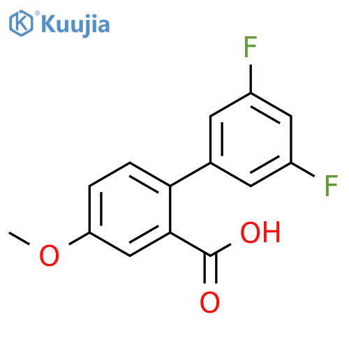 2-(3,5-Difluorophenyl)-5-methoxybenzoic acid structure