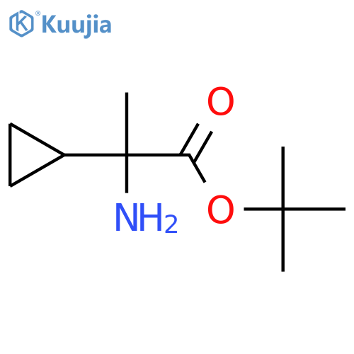 tert-butyl 2-amino-2-cyclopropylpropanoate structure