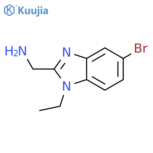 (5-bromo-1-ethyl-1H-1,3-benzodiazol-2-yl)methanamine structure