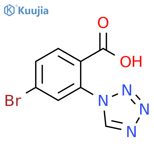 4-bromo-2-(1H-1,2,3,4-tetrazol-1-yl)benzoic acid structure
