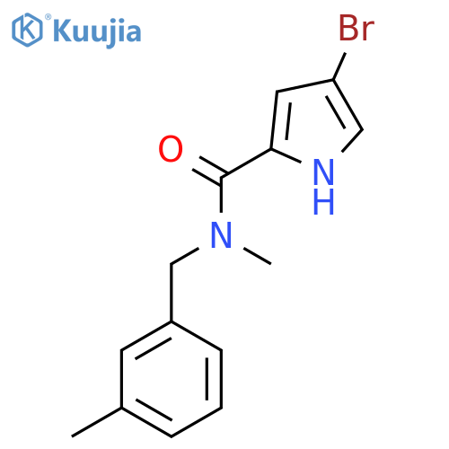 4-bromo-N-methyl-N-(3-methylphenyl)methyl-1H-pyrrole-2-carboxamide structure