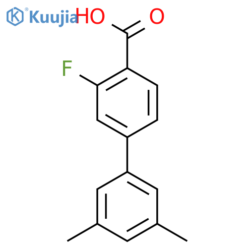 4-(3,5-dimethylphenyl)-2-fluorobenzoic acid structure
