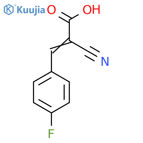 2-Cyano-3-(4-fluorophenyl)prop-2-enoic acid structure